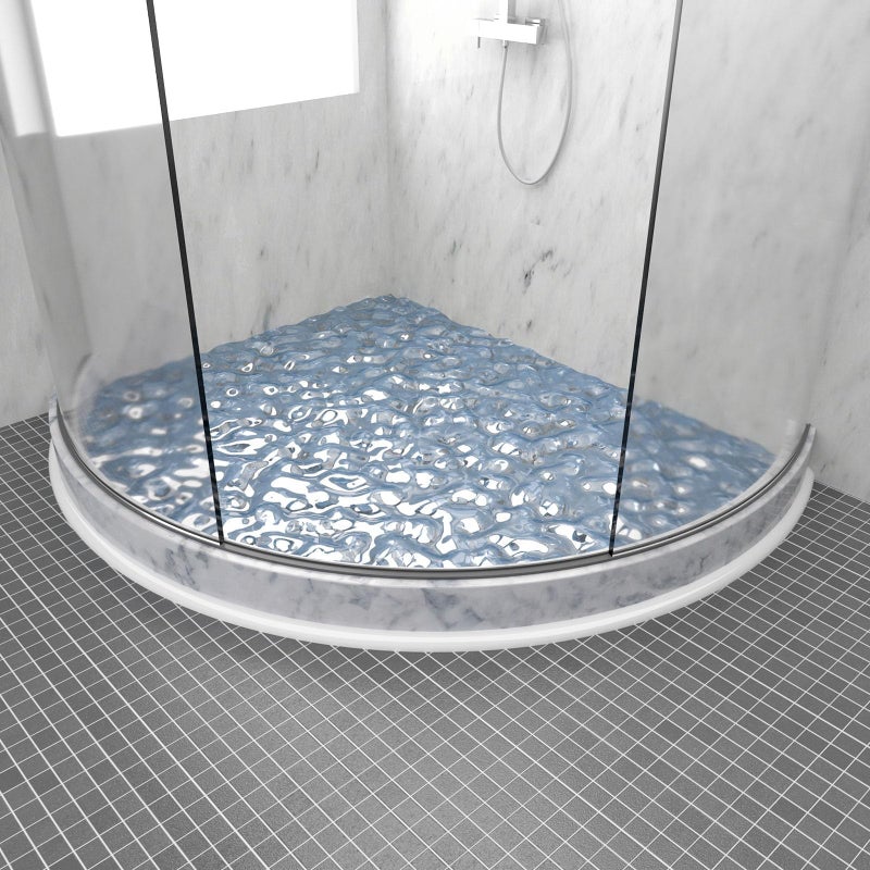 Duzzy 158 Inch Flexible Quarter Round Molding, Peel and Stick Silicone Rubber Trim Suitable for Shower Pans Gap and the Base of Staircase - Image 4